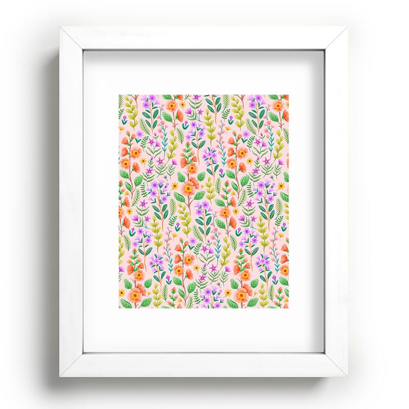 Pimlada Phuapradit Ditsy Spring Floral Recessed Framing Rectangle