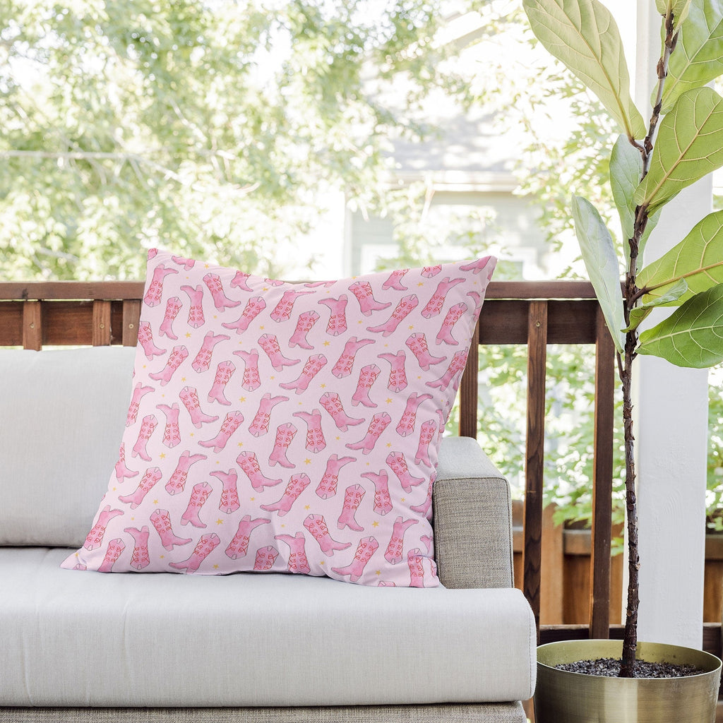 Love_Ryming Stars and Boots Outdoor Throw Pillow