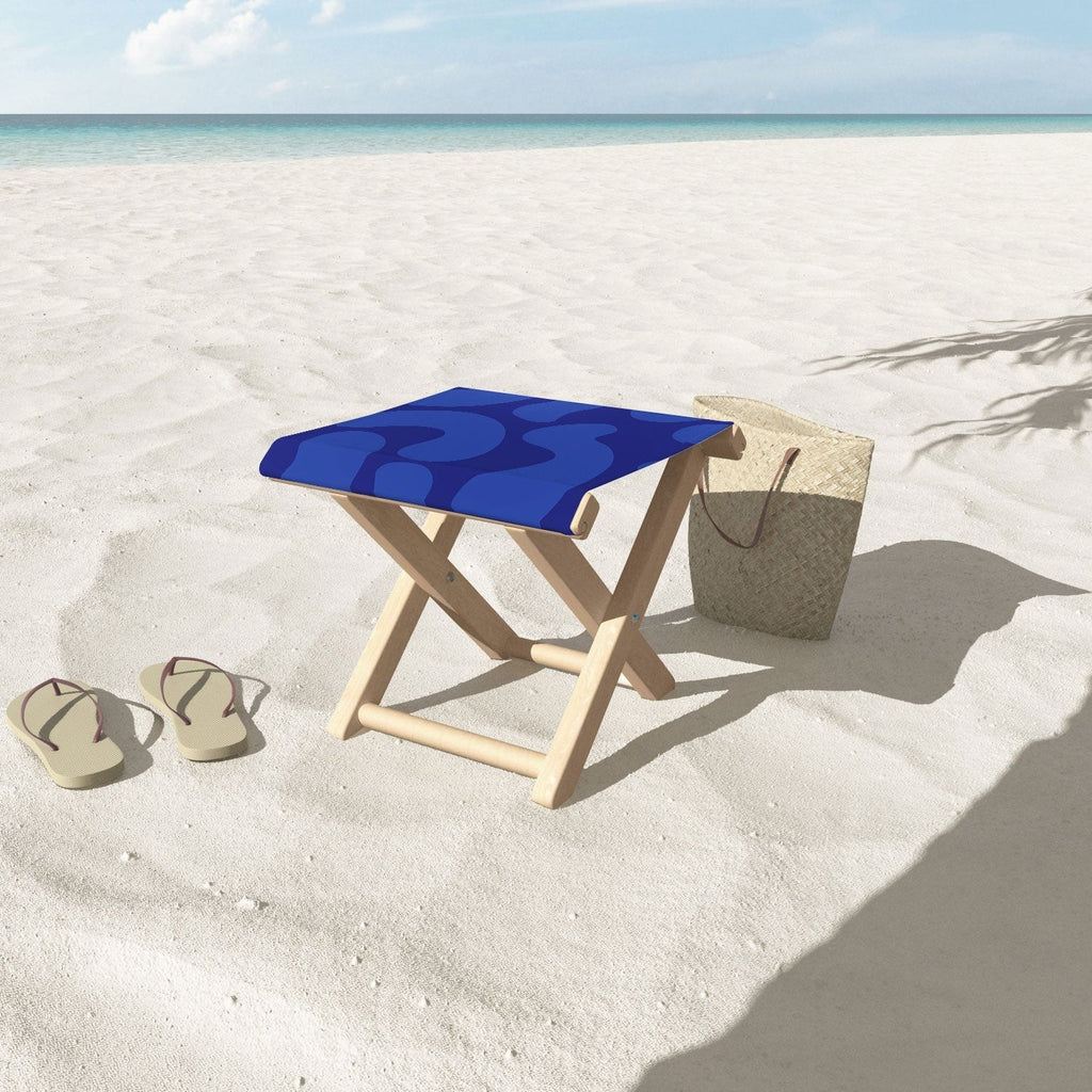 Camilla Foss Blue Pebble Folding Stool