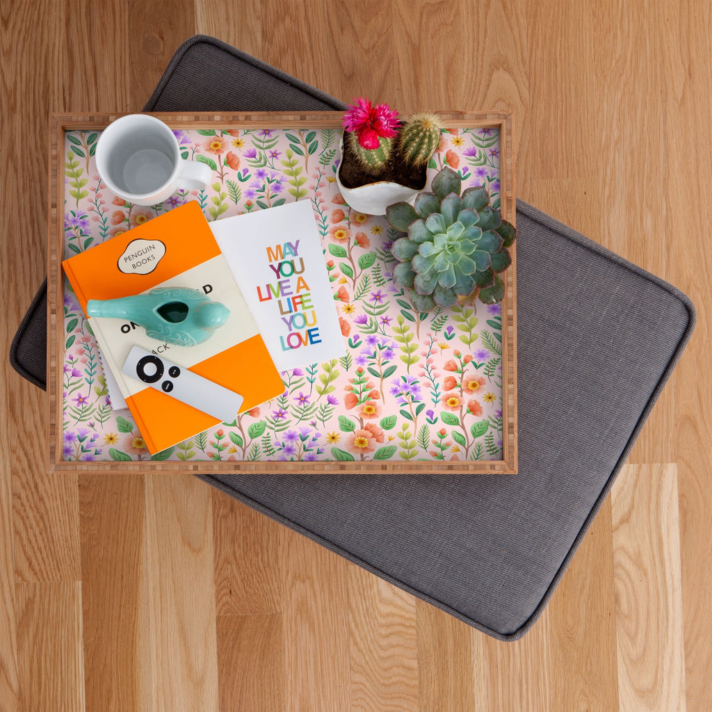 Pimlada Phuapradit Ditsy Spring Floral Rectangular Tray