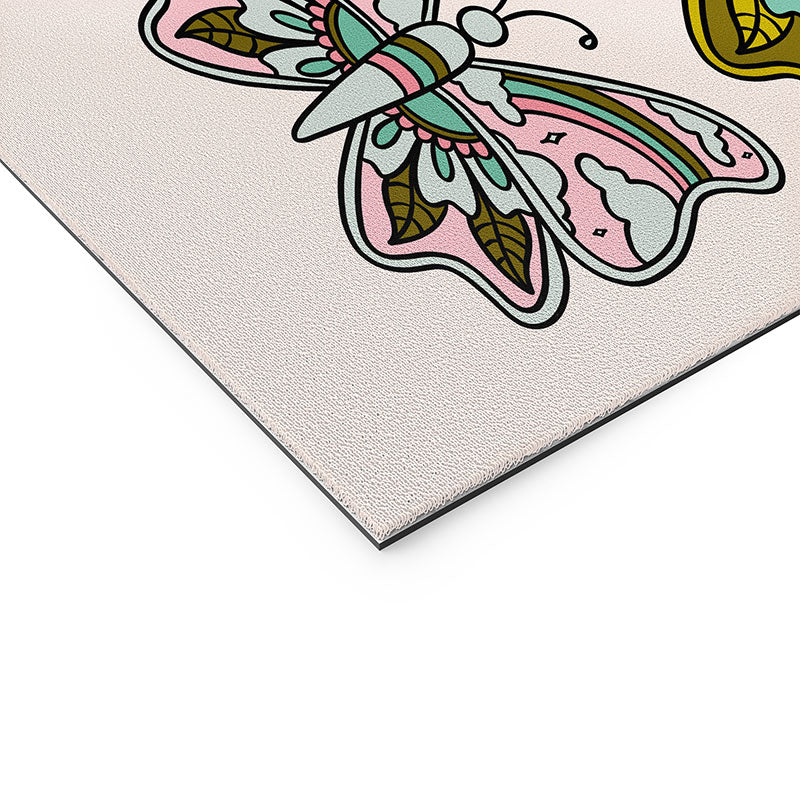 Doodle By Meg Rainbow Butterflies Welcome Mat