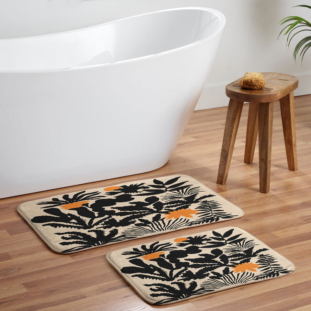 DorisciciArt Agave botanic Memory Foam Bath Mat