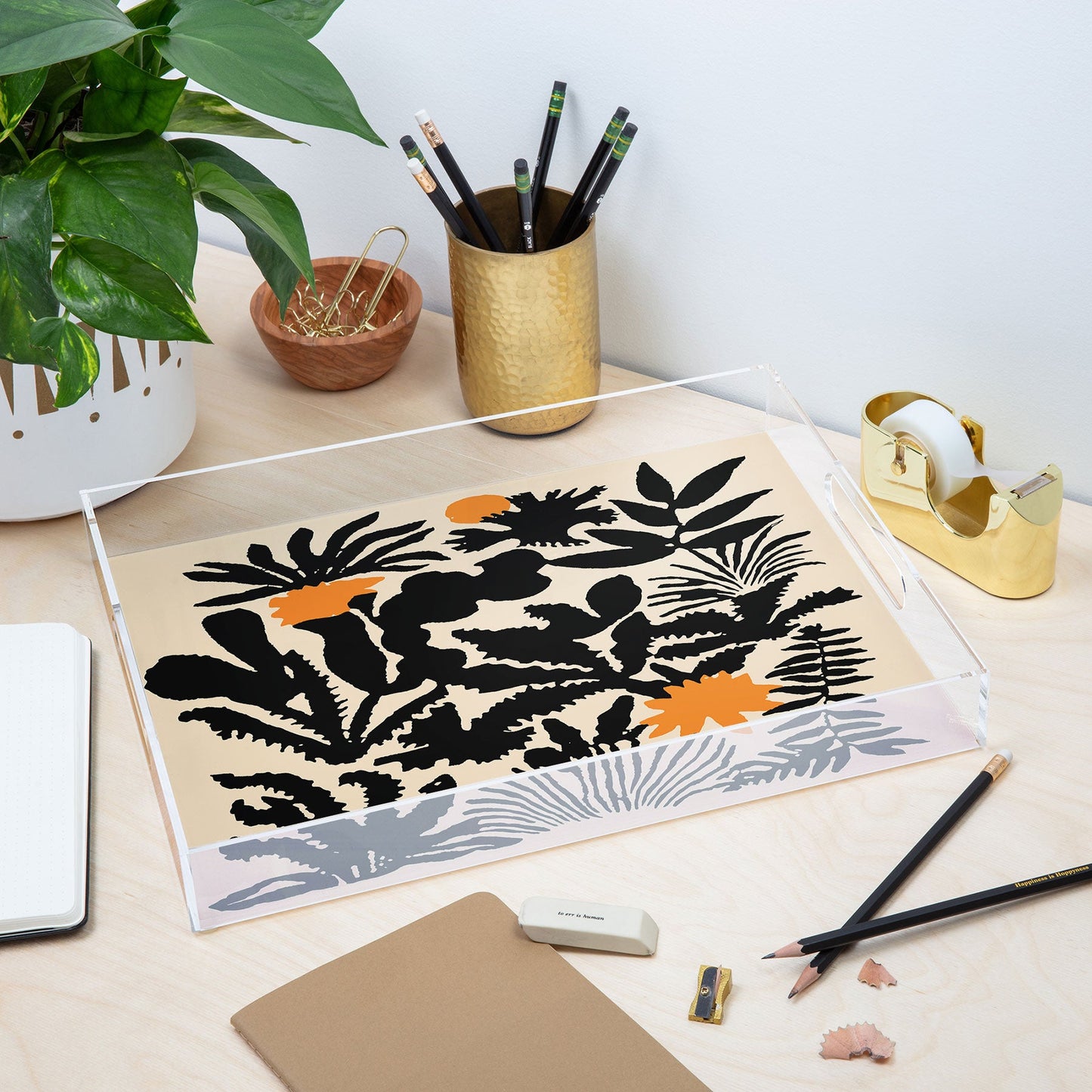 DorisciciArt Agave botanic Acrylic Tray