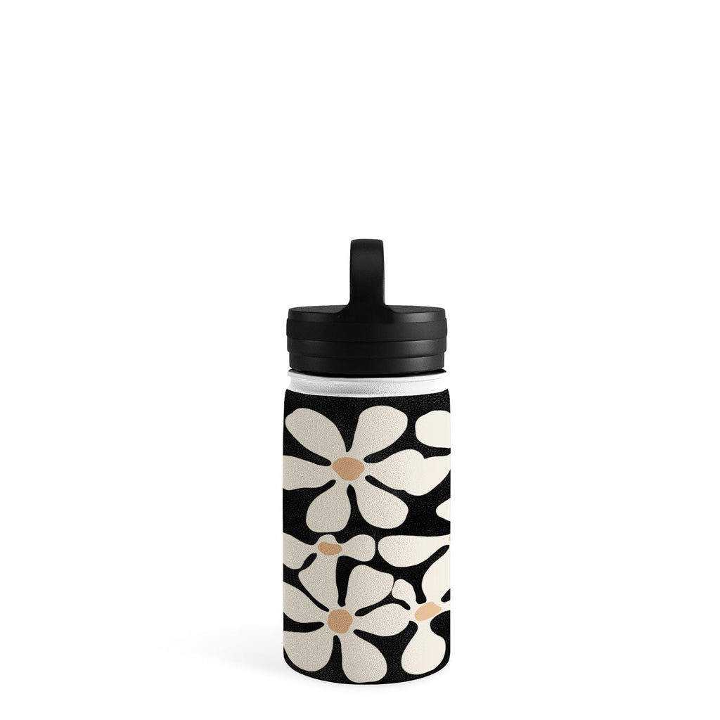 DorisciciArt Midnight Bohemian Floral Water Bottle