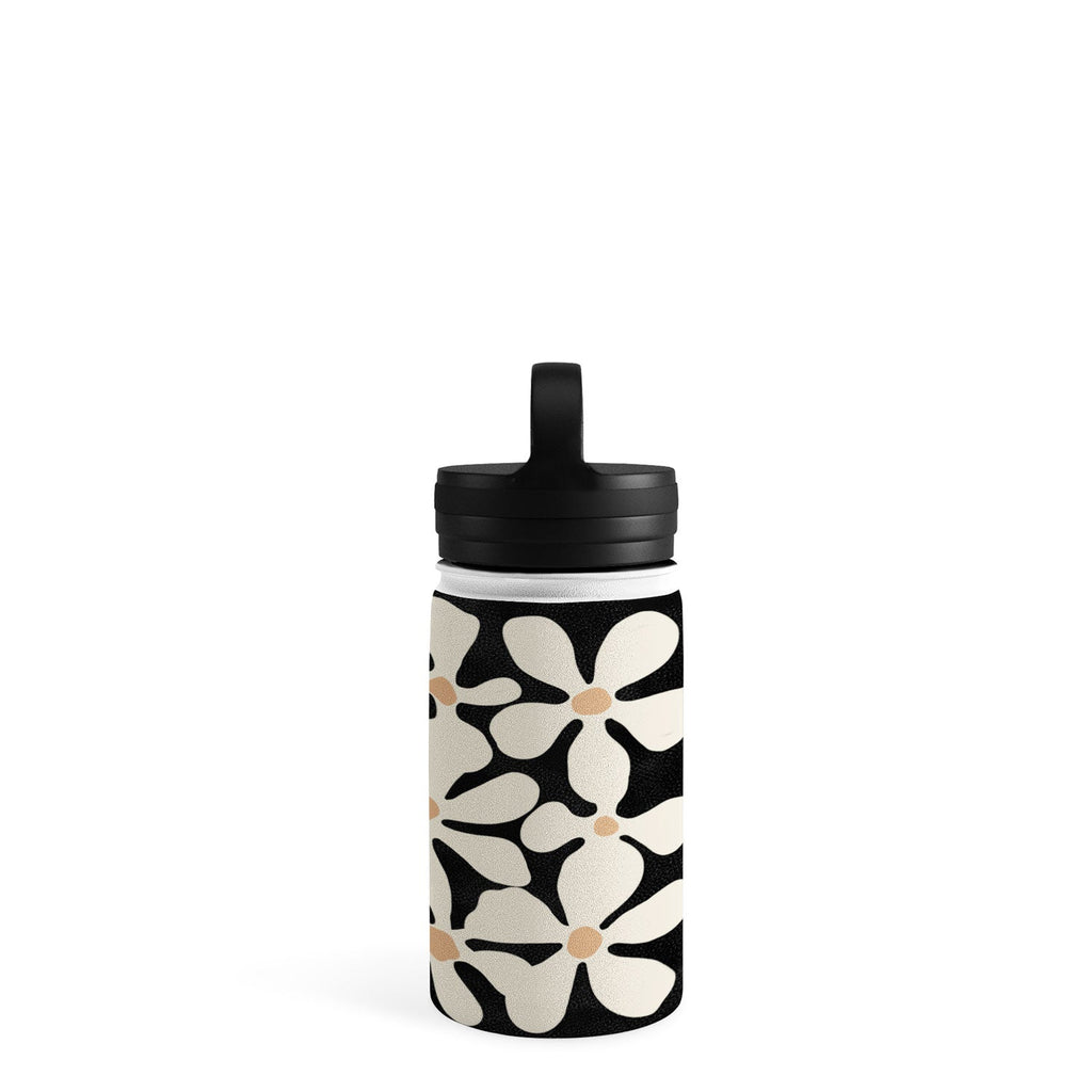 DorisciciArt Midnight Bohemian Floral Water Bottle