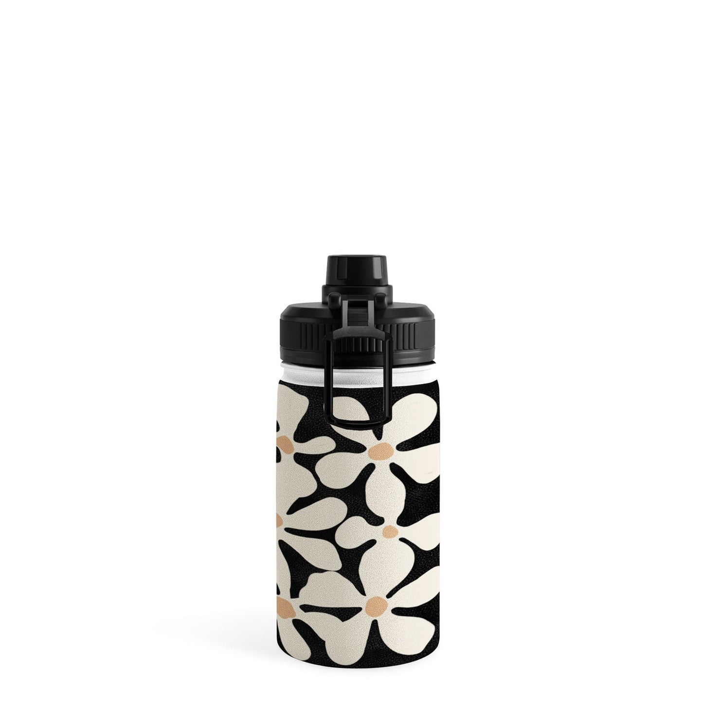 DorisciciArt Midnight Bohemian Floral Water Bottle