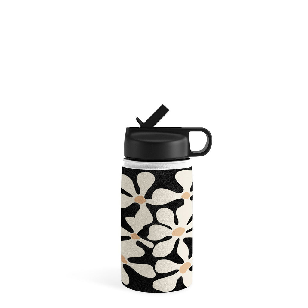 DorisciciArt Midnight Bohemian Floral Water Bottle