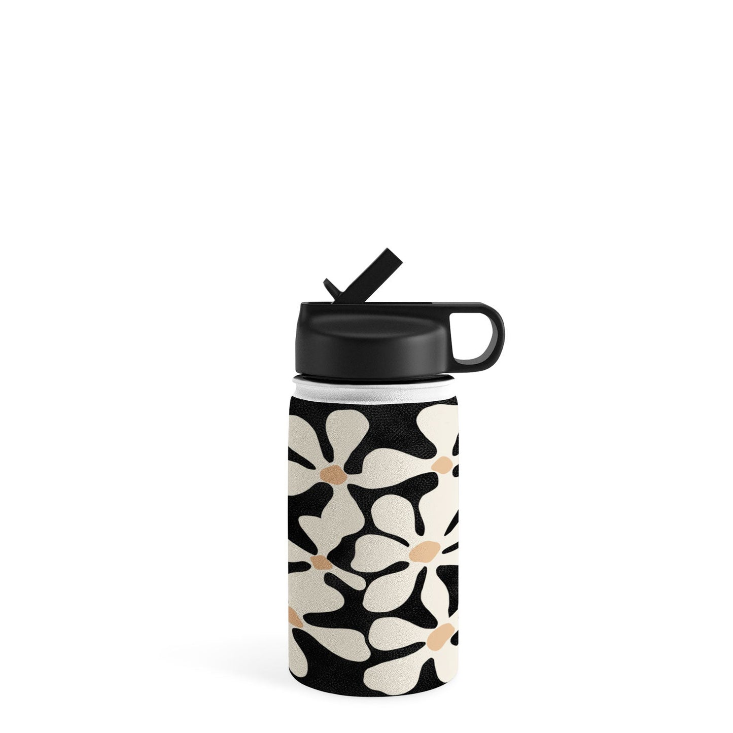 DorisciciArt Midnight Bohemian Floral Water Bottle