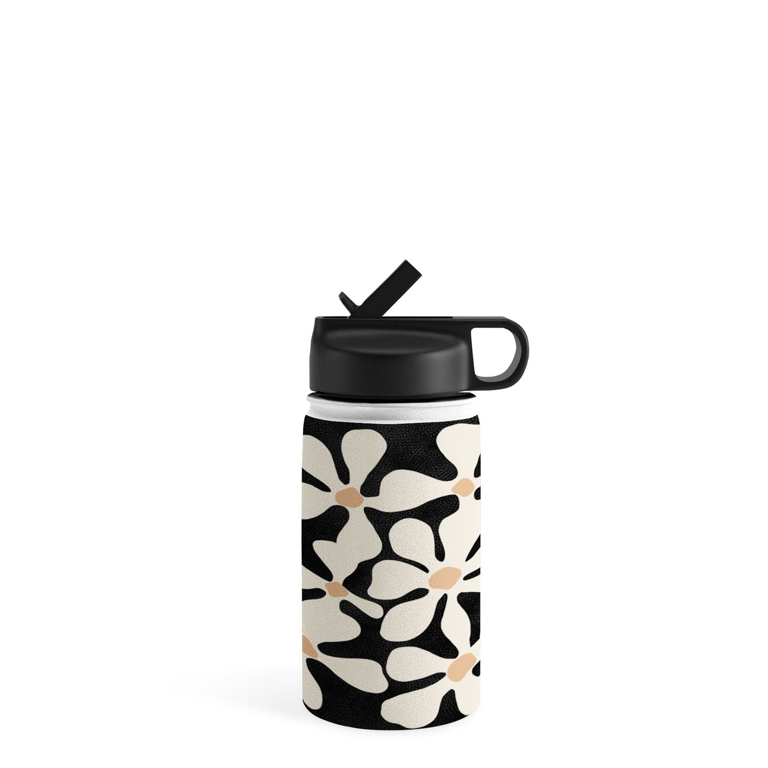 DorisciciArt Midnight Bohemian Floral Water Bottle