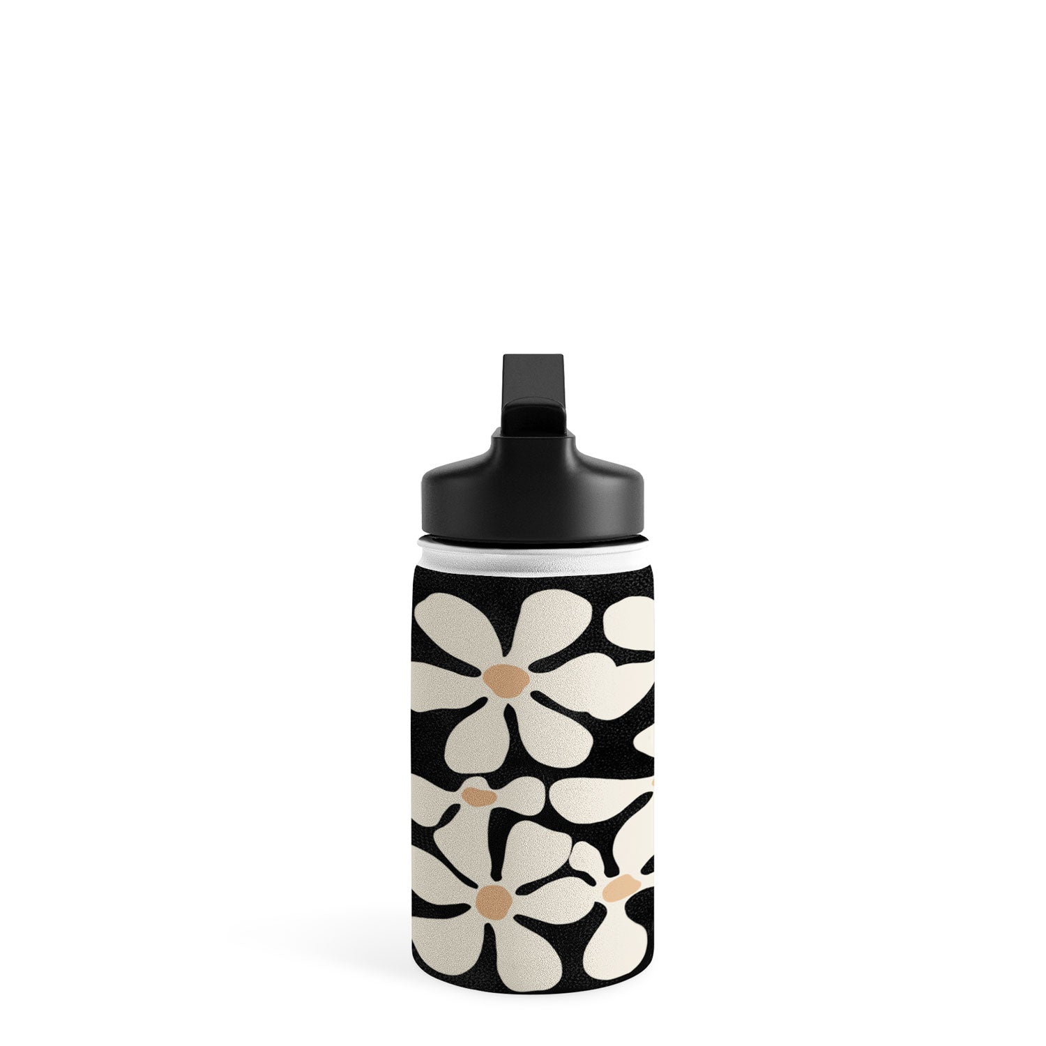 DorisciciArt Midnight Bohemian Floral Water Bottle