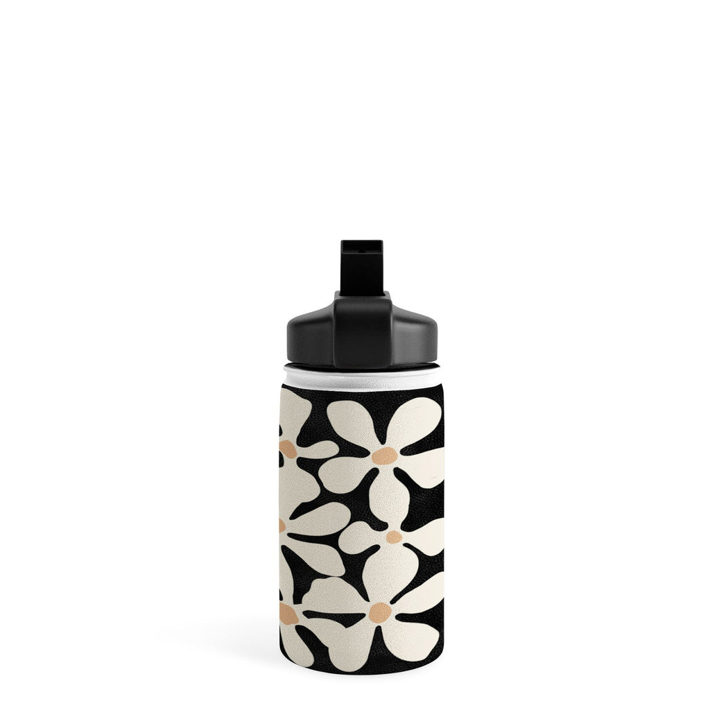 DorisciciArt Midnight Bohemian Floral Water Bottle