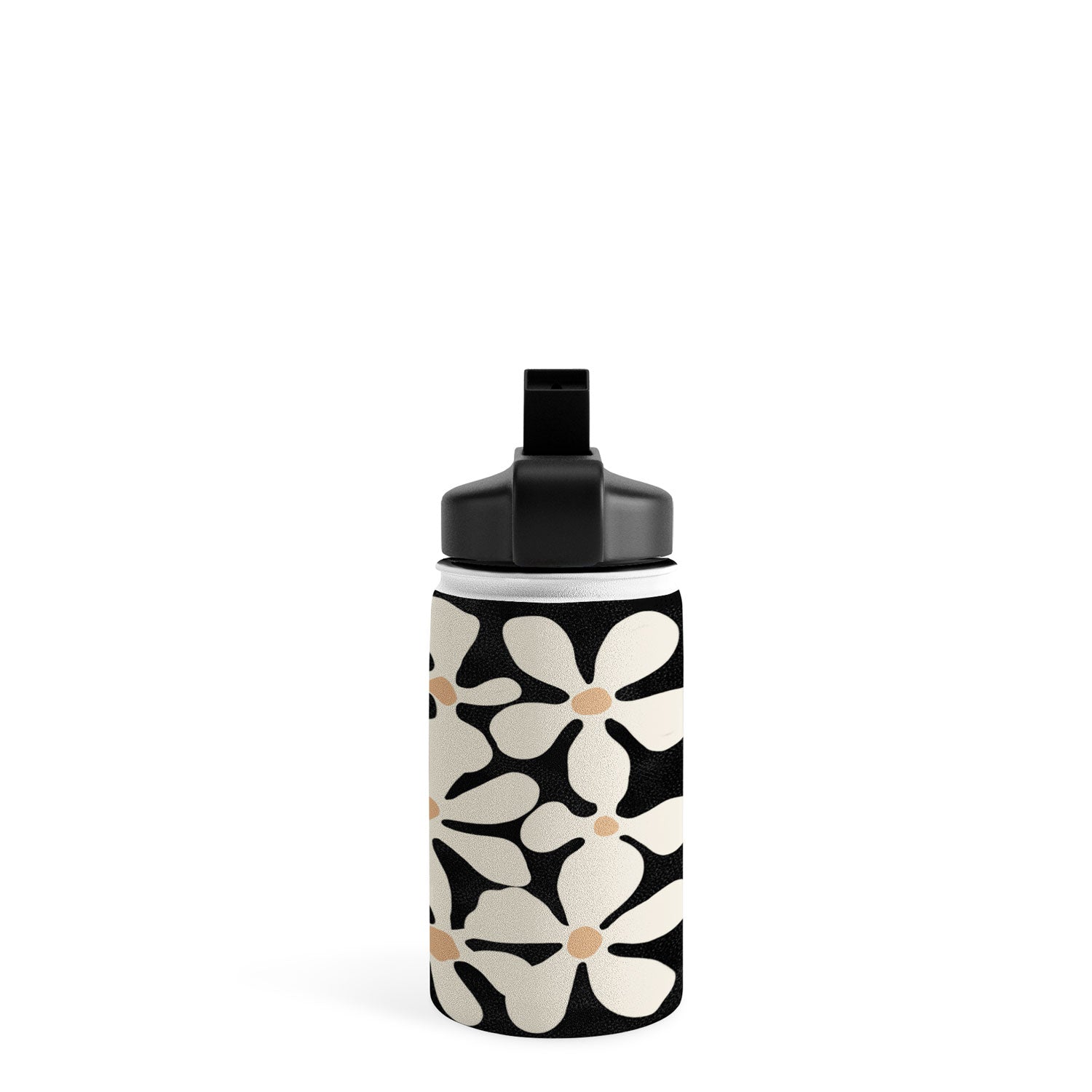 DorisciciArt Midnight Bohemian Floral Water Bottle