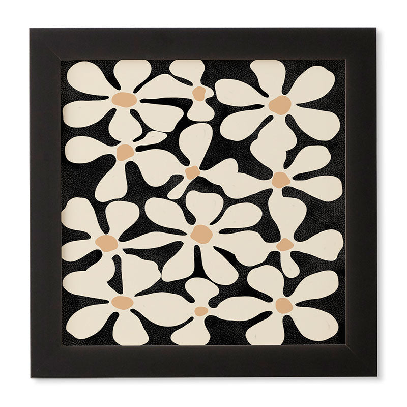 DorisciciArt Midnight Bohemian Floral Framed Wall Art