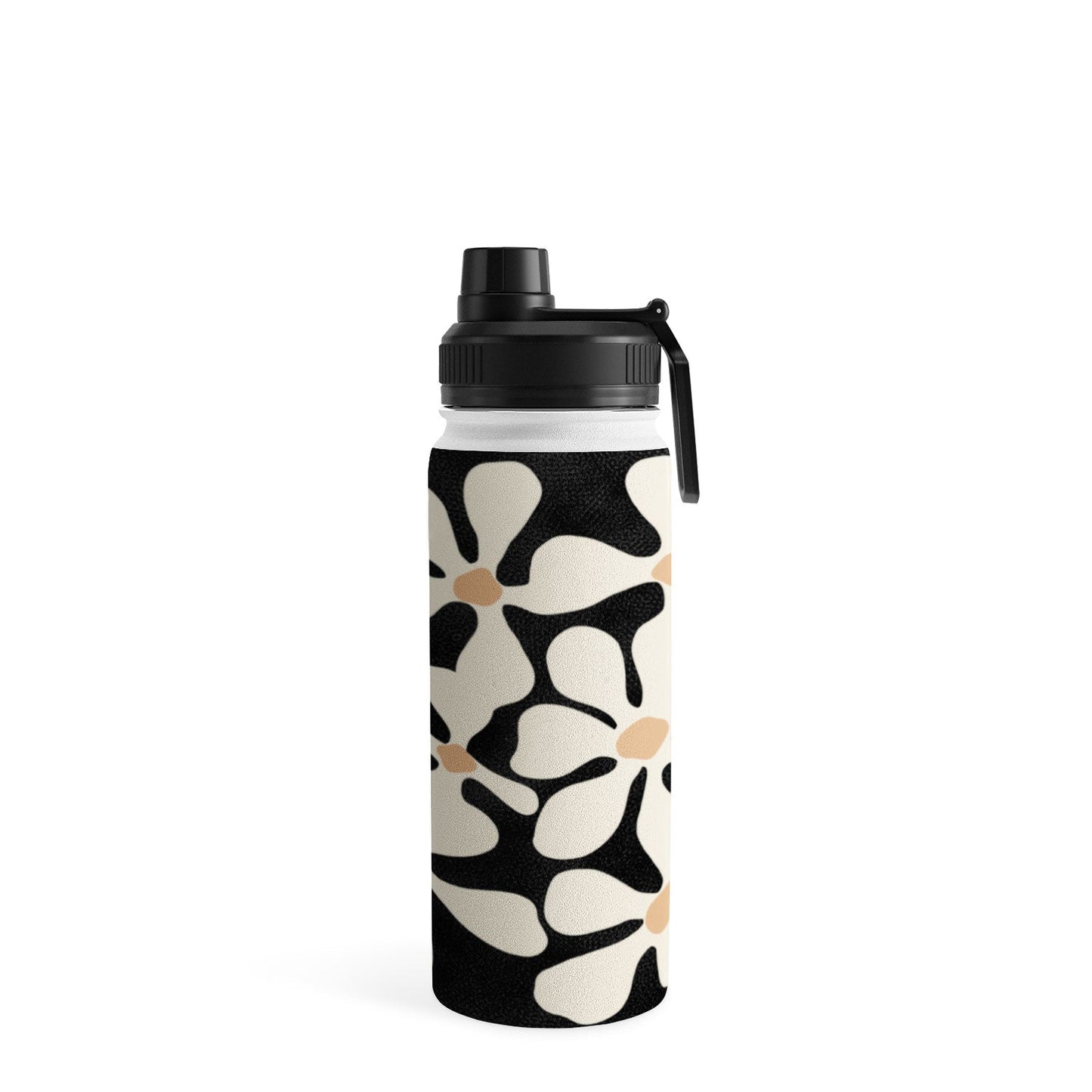 DorisciciArt Midnight Bohemian Floral Water Bottle