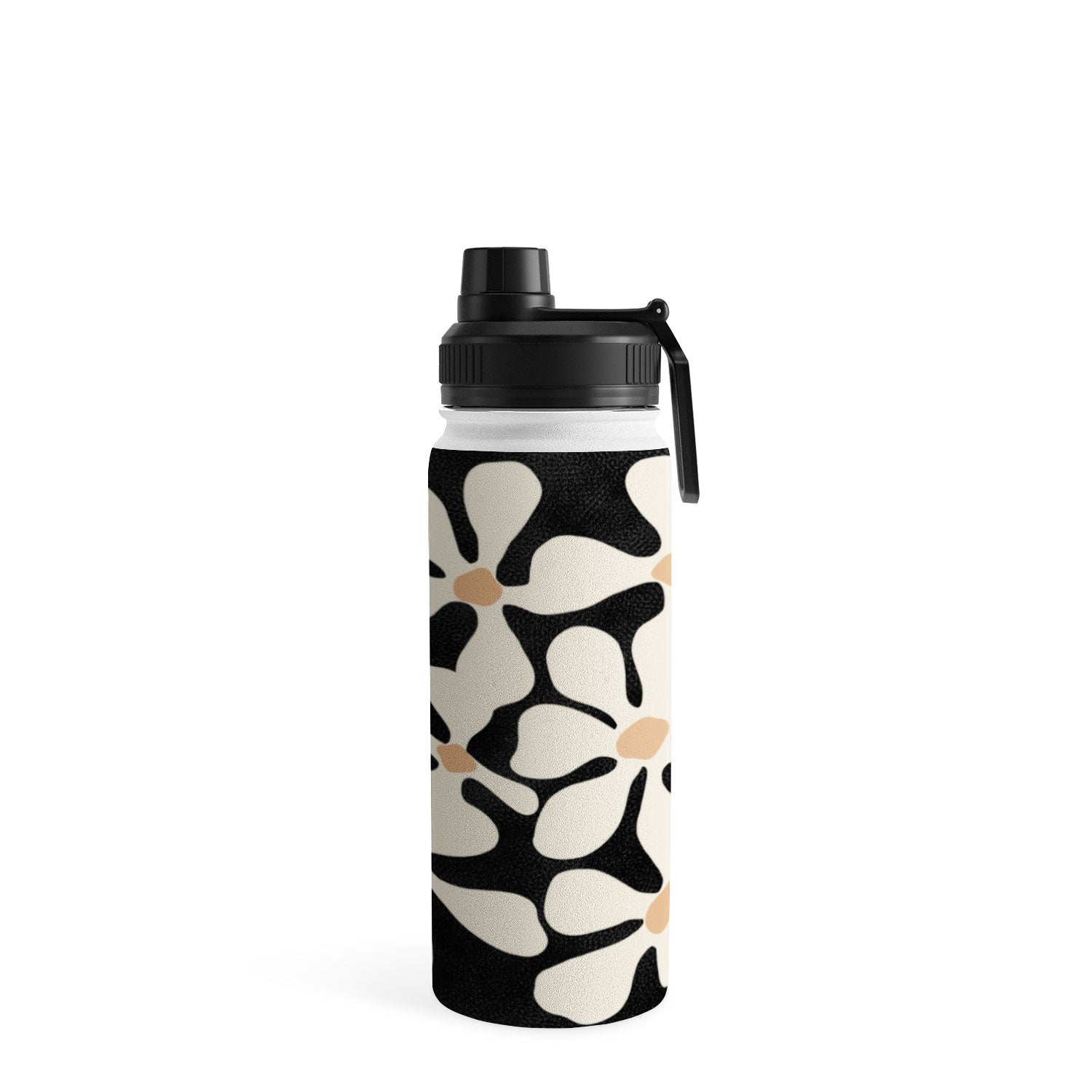 DorisciciArt Midnight Bohemian Floral Water Bottle