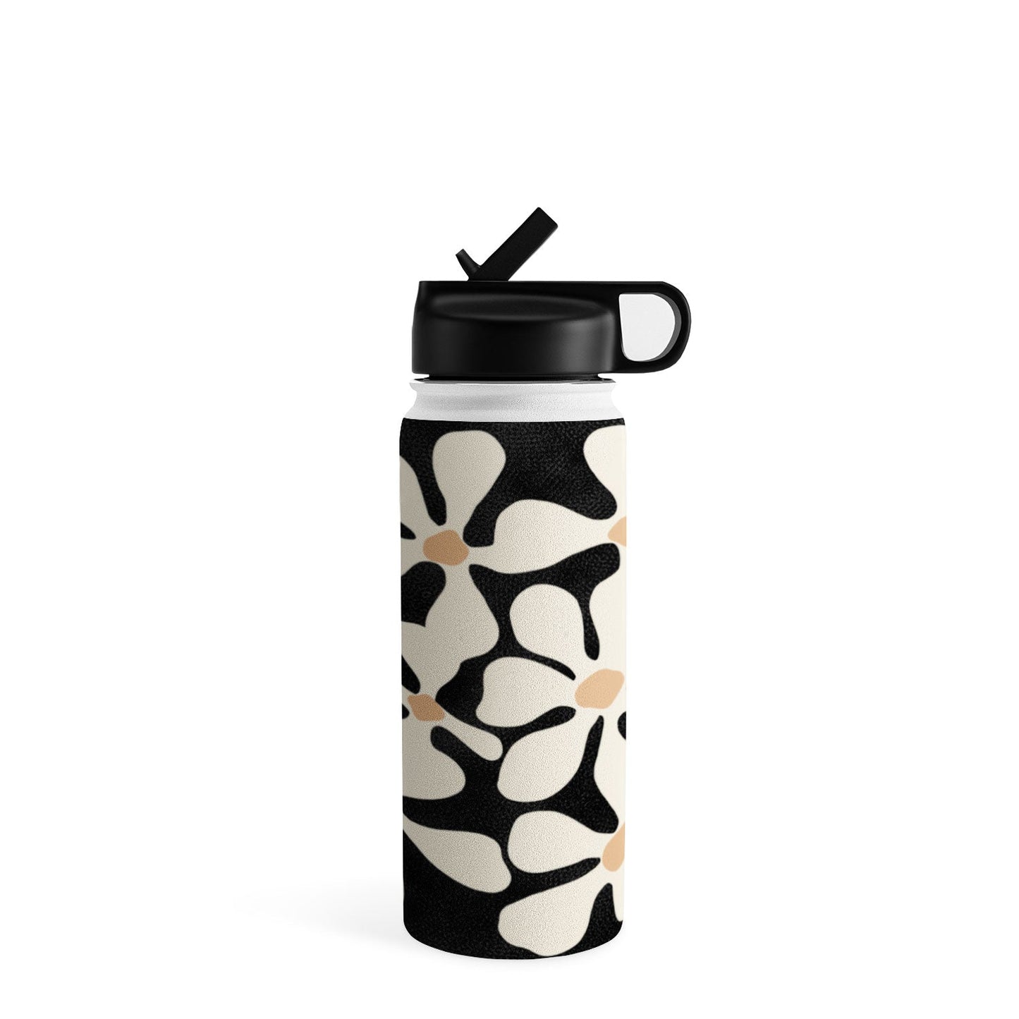 DorisciciArt Midnight Bohemian Floral Water Bottle