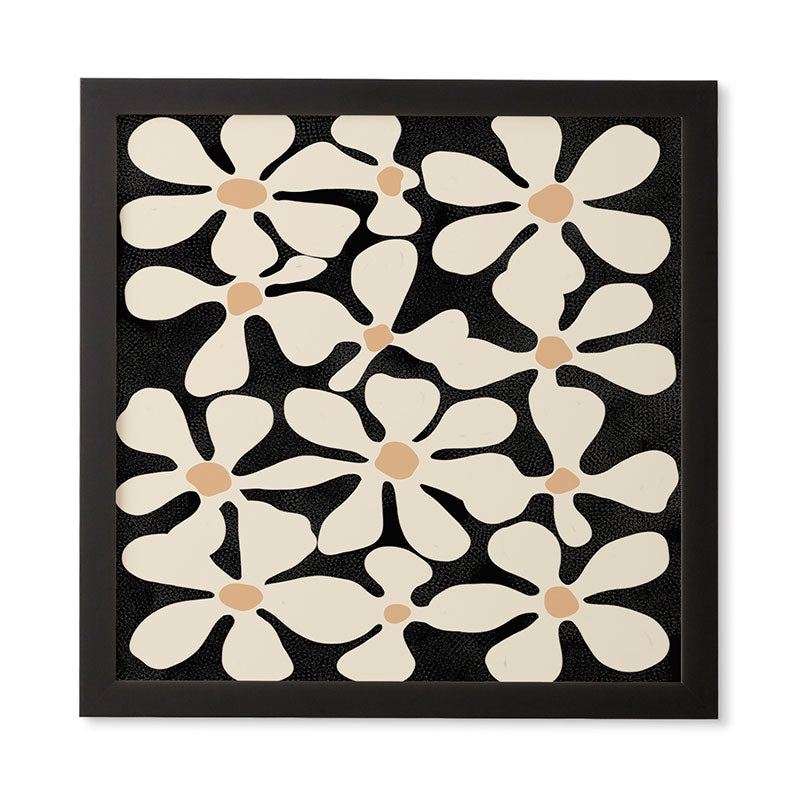 DorisciciArt Midnight Bohemian Floral Framed Wall Art