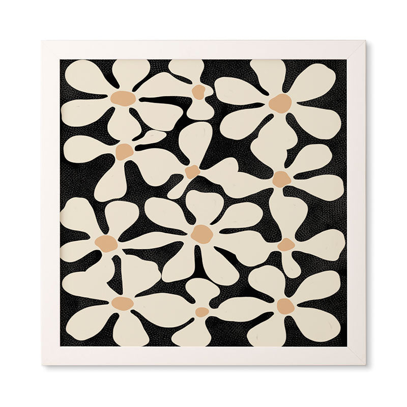 DorisciciArt Midnight Bohemian Floral Framed Wall Art