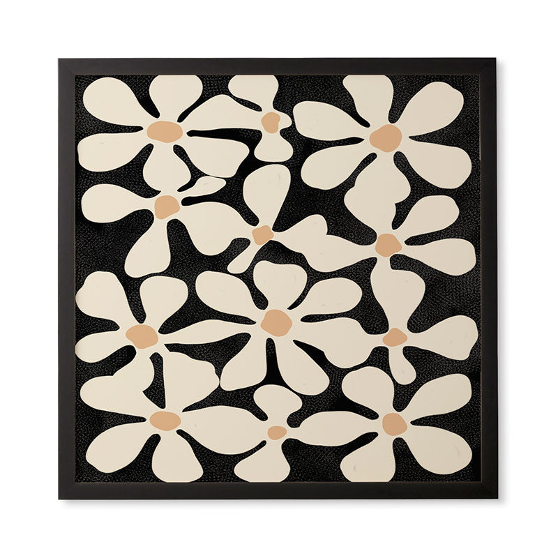 DorisciciArt Midnight Bohemian Floral Framed Wall Art