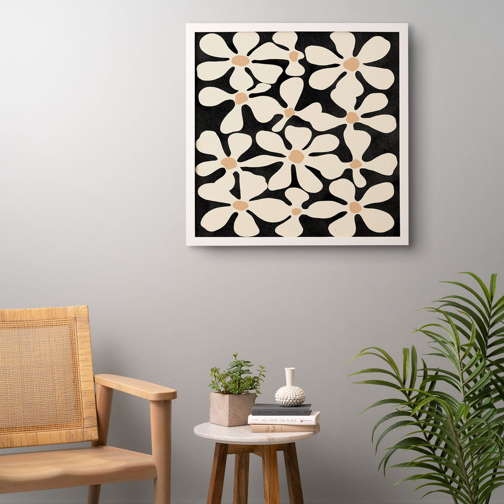 DorisciciArt Midnight Bohemian Floral Framed Wall Art