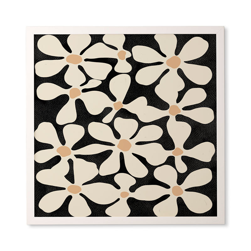 DorisciciArt Midnight Bohemian Floral Framed Wall Art