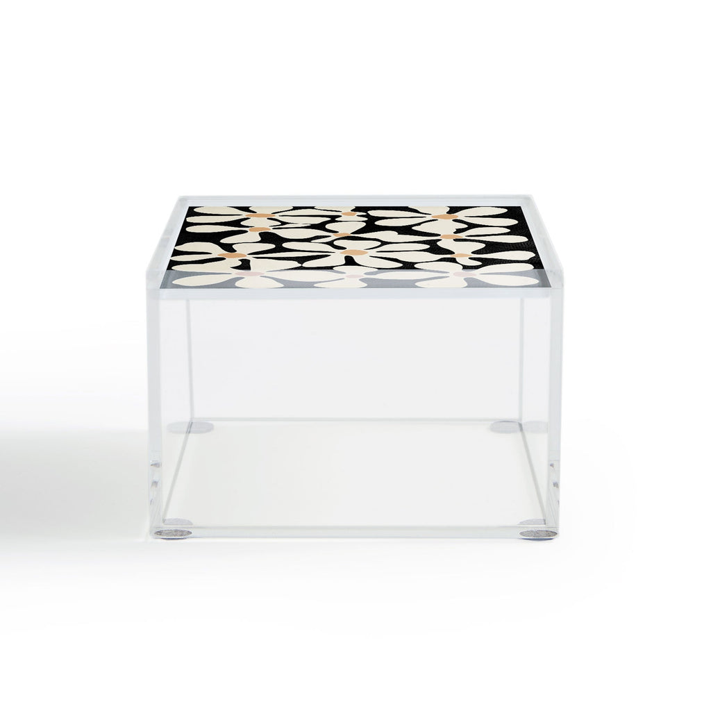 DorisciciArt Midnight Bohemian Floral Acrylic Box