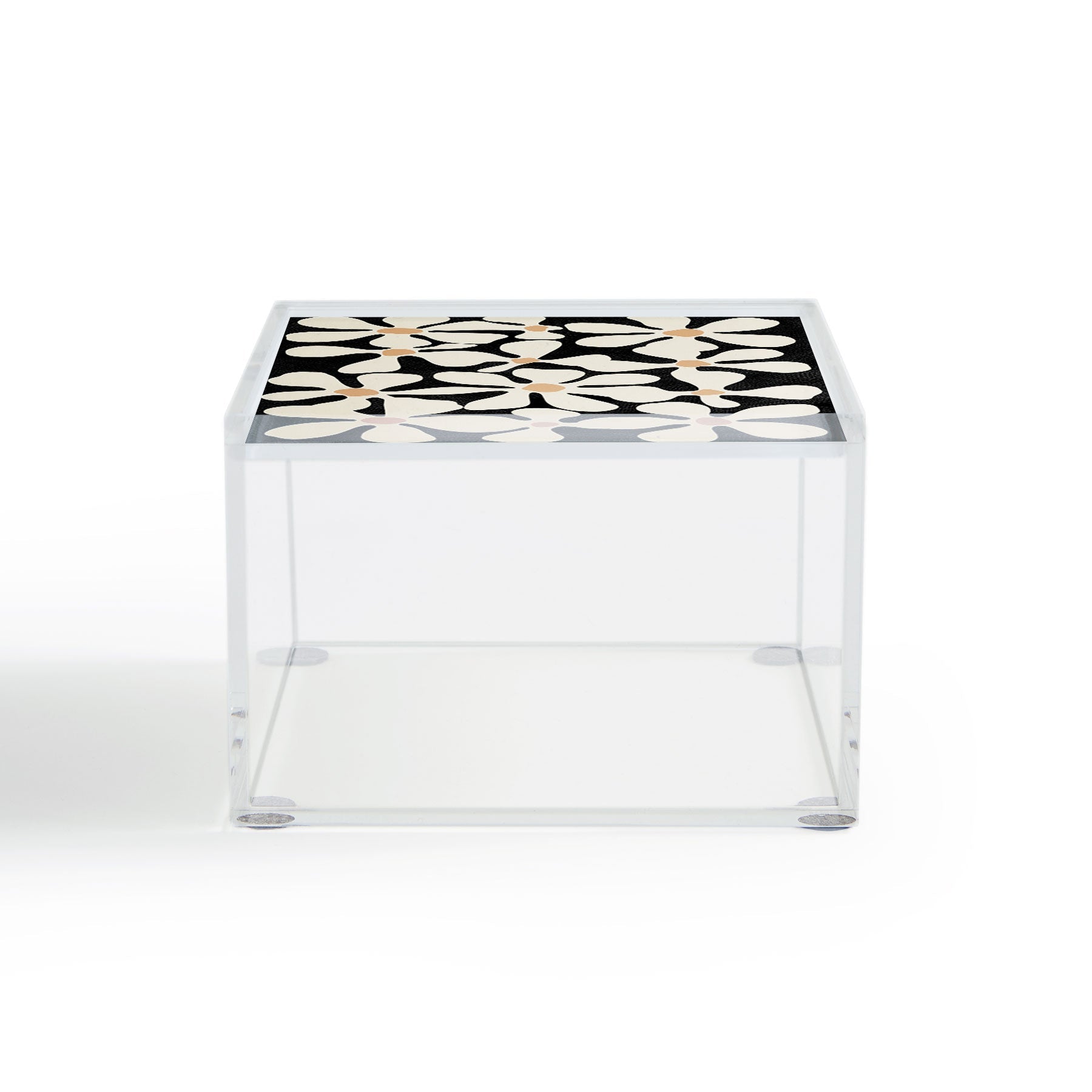 DorisciciArt Midnight Bohemian Floral Acrylic Box