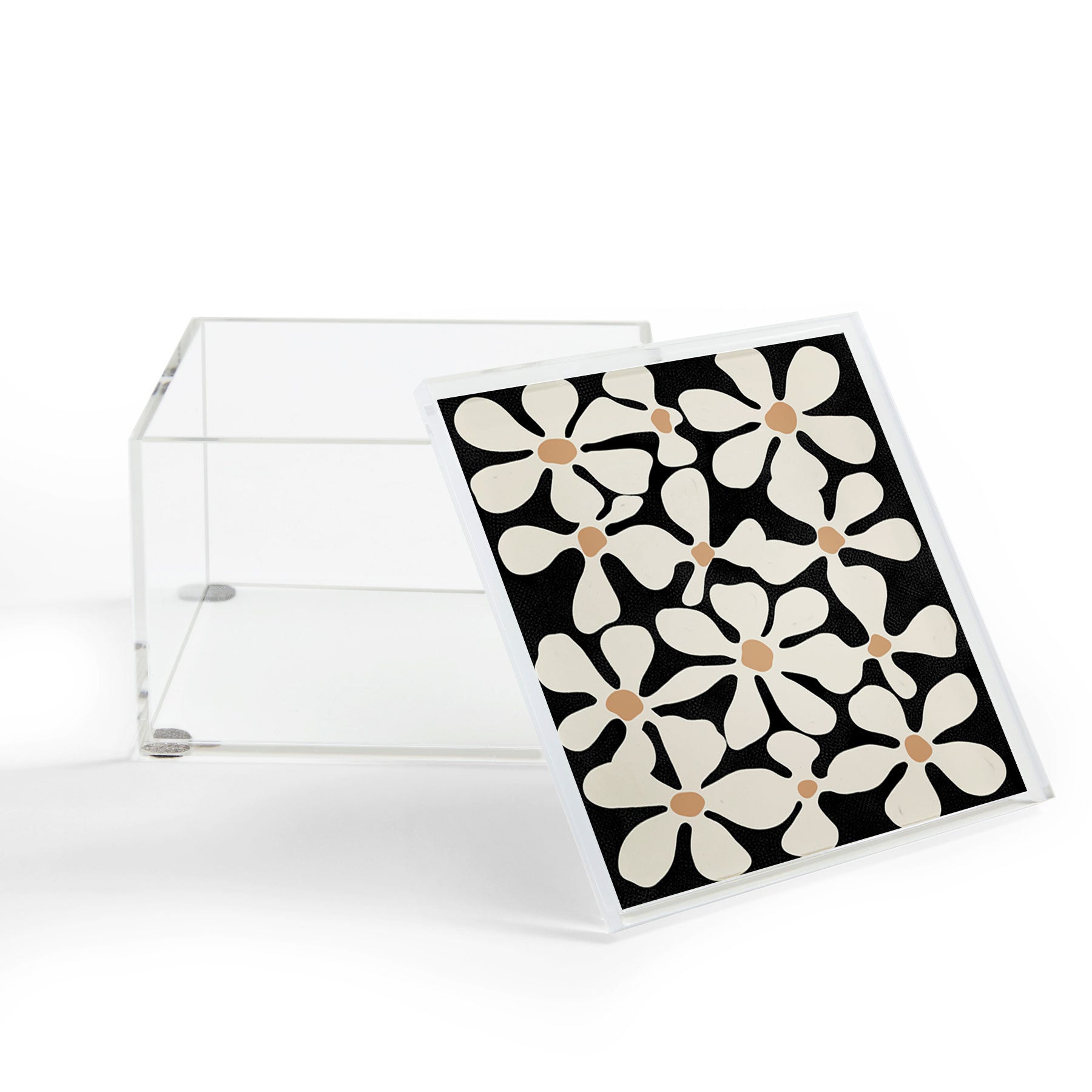 DorisciciArt Midnight Bohemian Floral Acrylic Box
