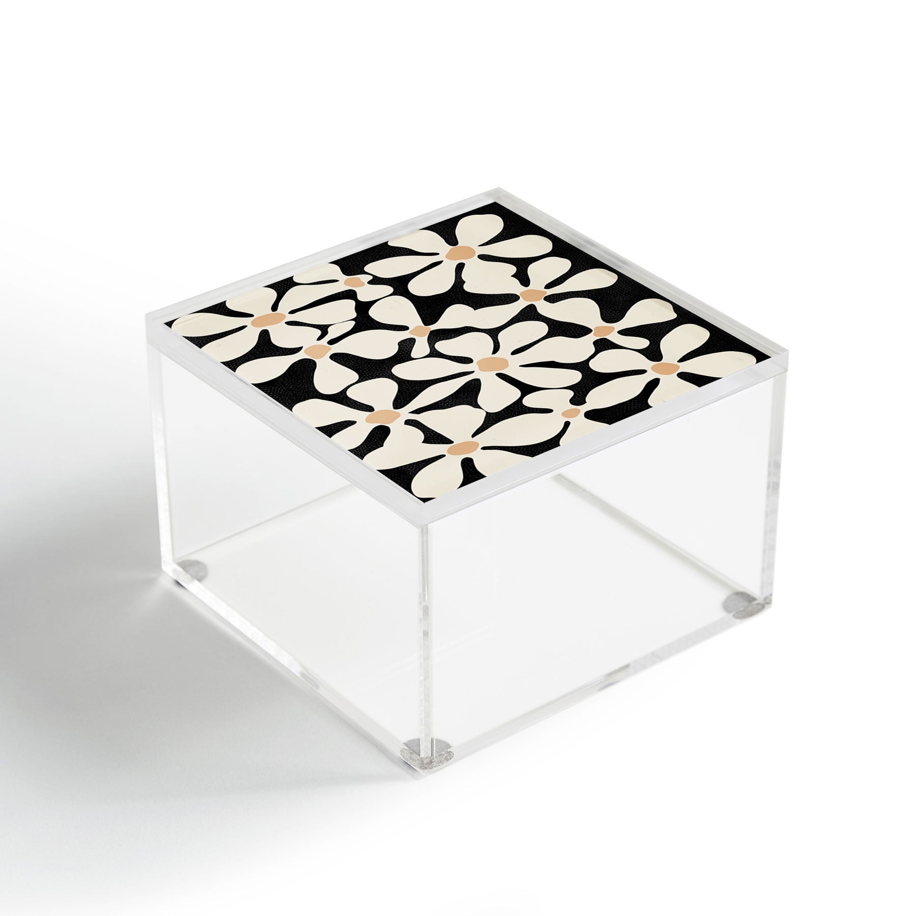 DorisciciArt Midnight Bohemian Floral Acrylic Box