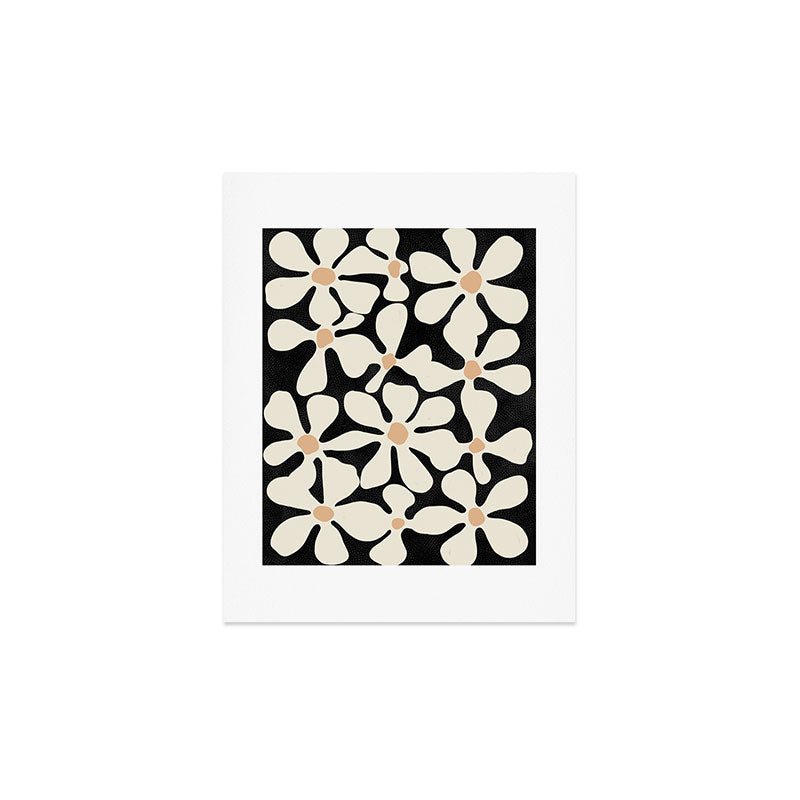 DorisciciArt Midnight Bohemian Floral Art Print