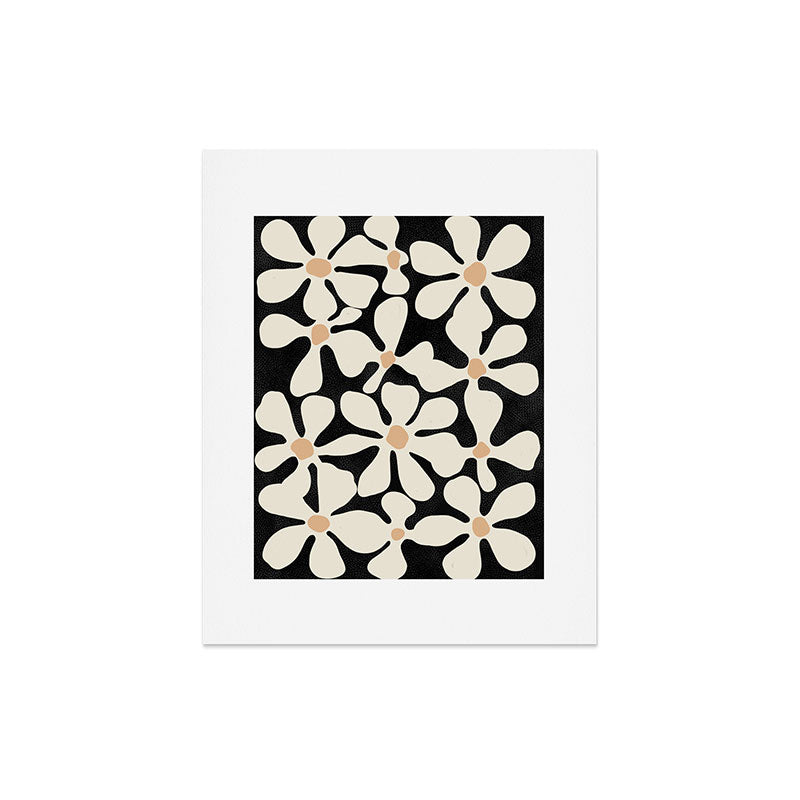 DorisciciArt Midnight Bohemian Floral Art Print