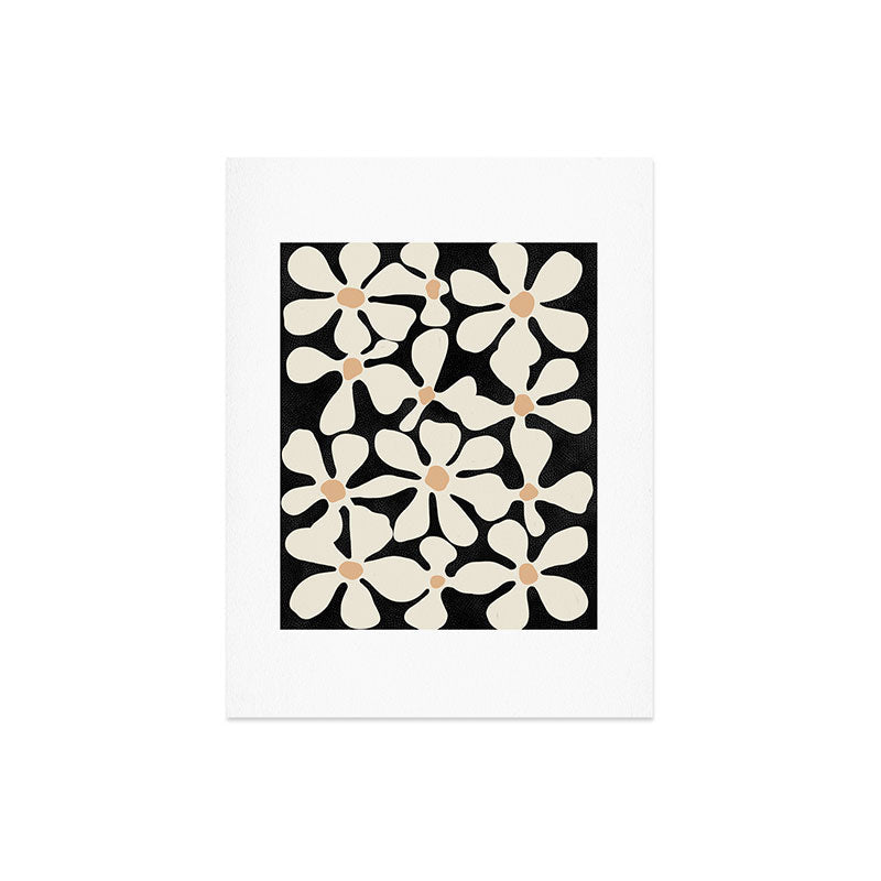 DorisciciArt Midnight Bohemian Floral Art Print