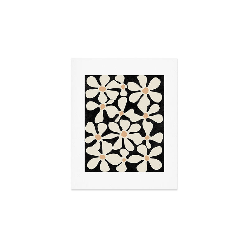 DorisciciArt Midnight Bohemian Floral Art Print
