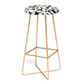 DorisciciArt Midnight Bohemian Floral Bar Stool