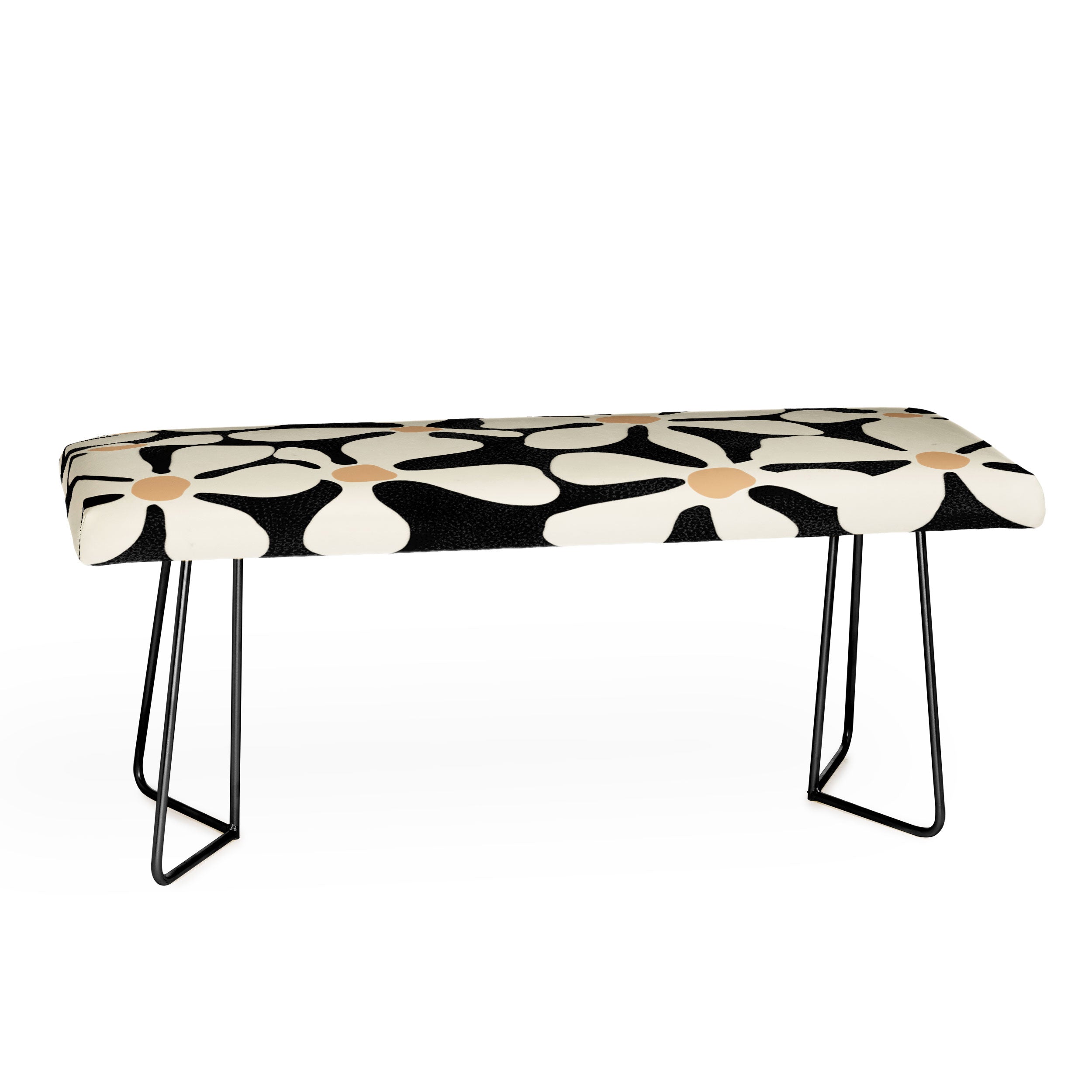 DorisciciArt Midnight Bohemian Floral Bench