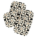 DorisciciArt Midnight Bohemian Floral Coaster Set