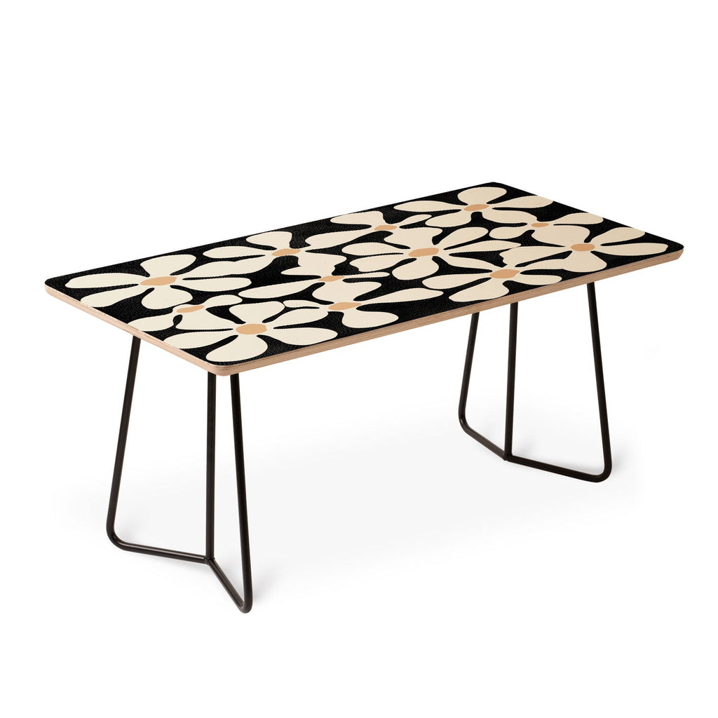DorisciciArt Midnight Bohemian Floral Coffee Table