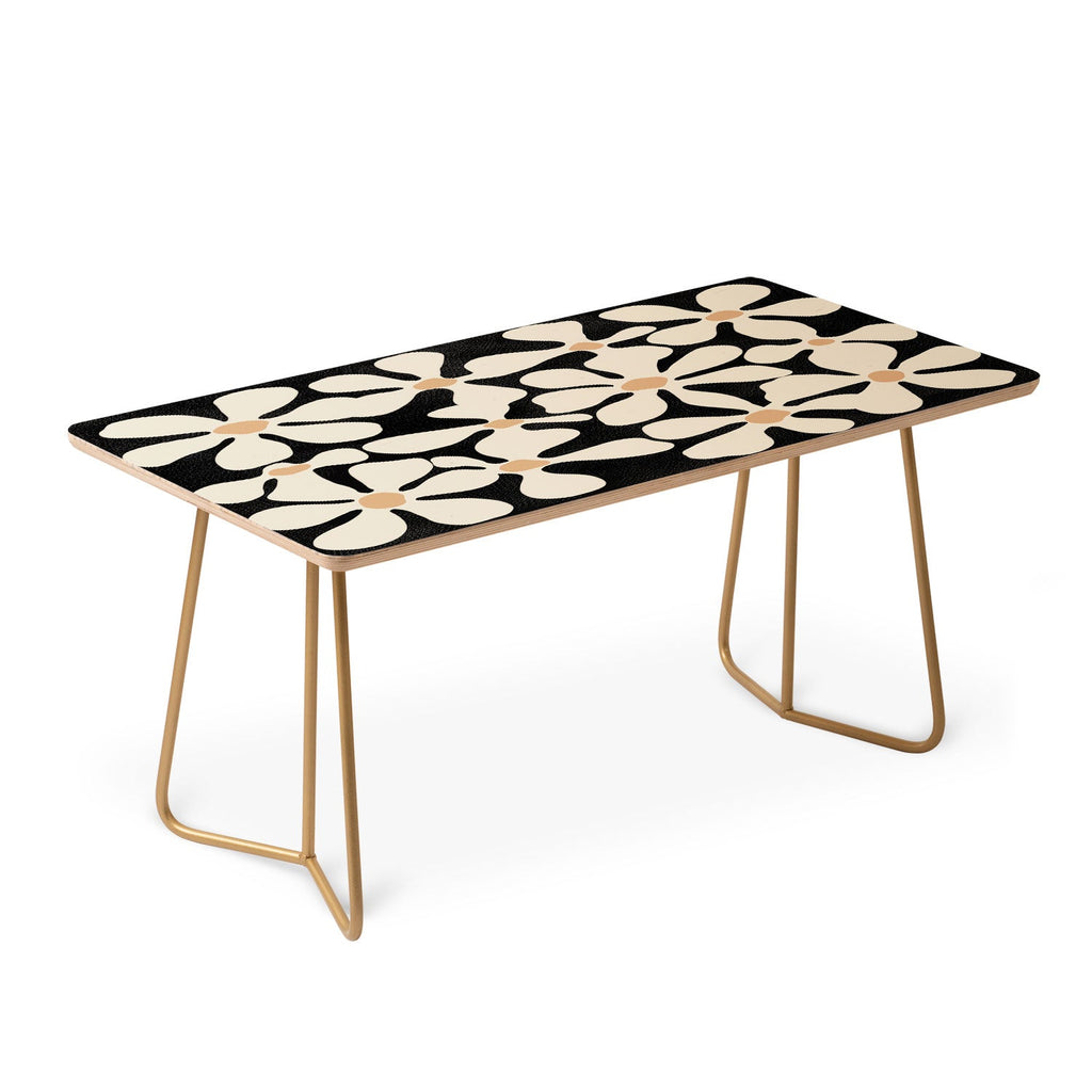 DorisciciArt Midnight Bohemian Floral Coffee Table