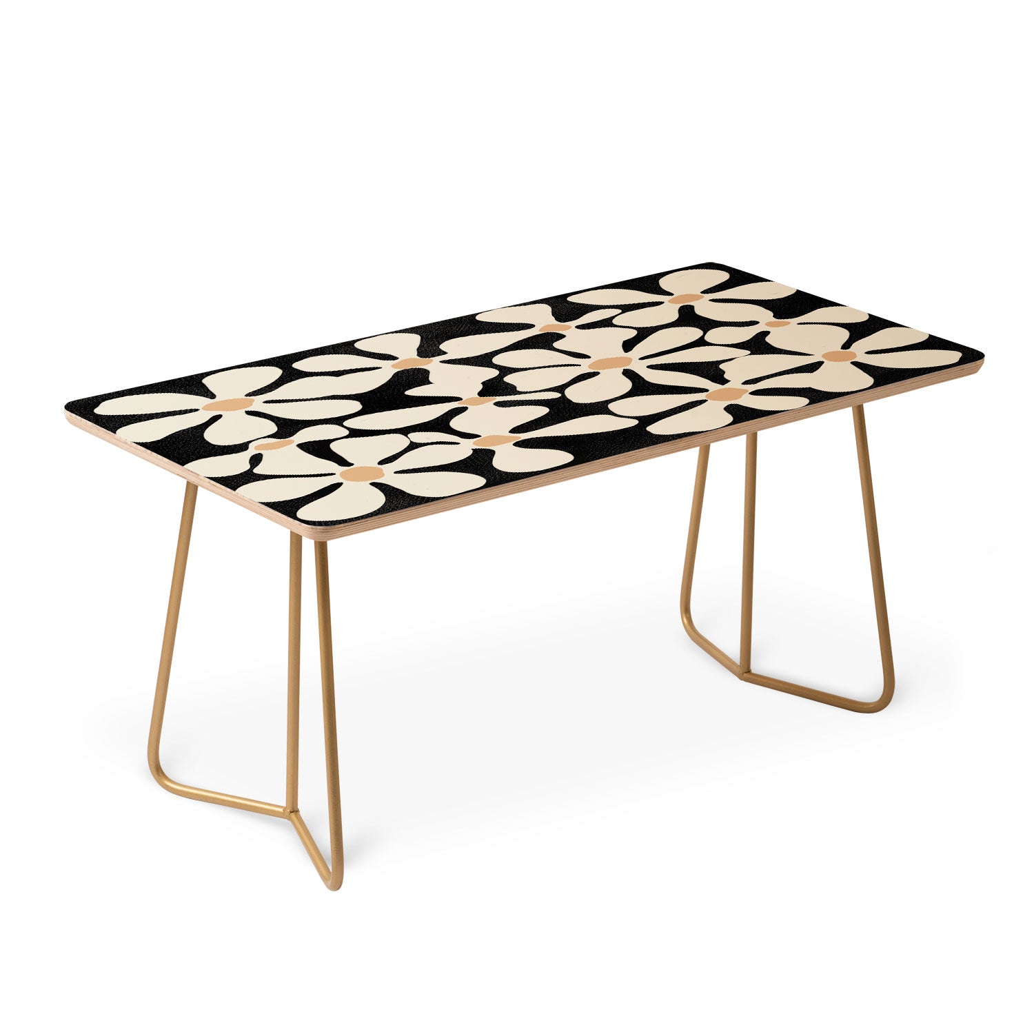 DorisciciArt Midnight Bohemian Floral Coffee Table