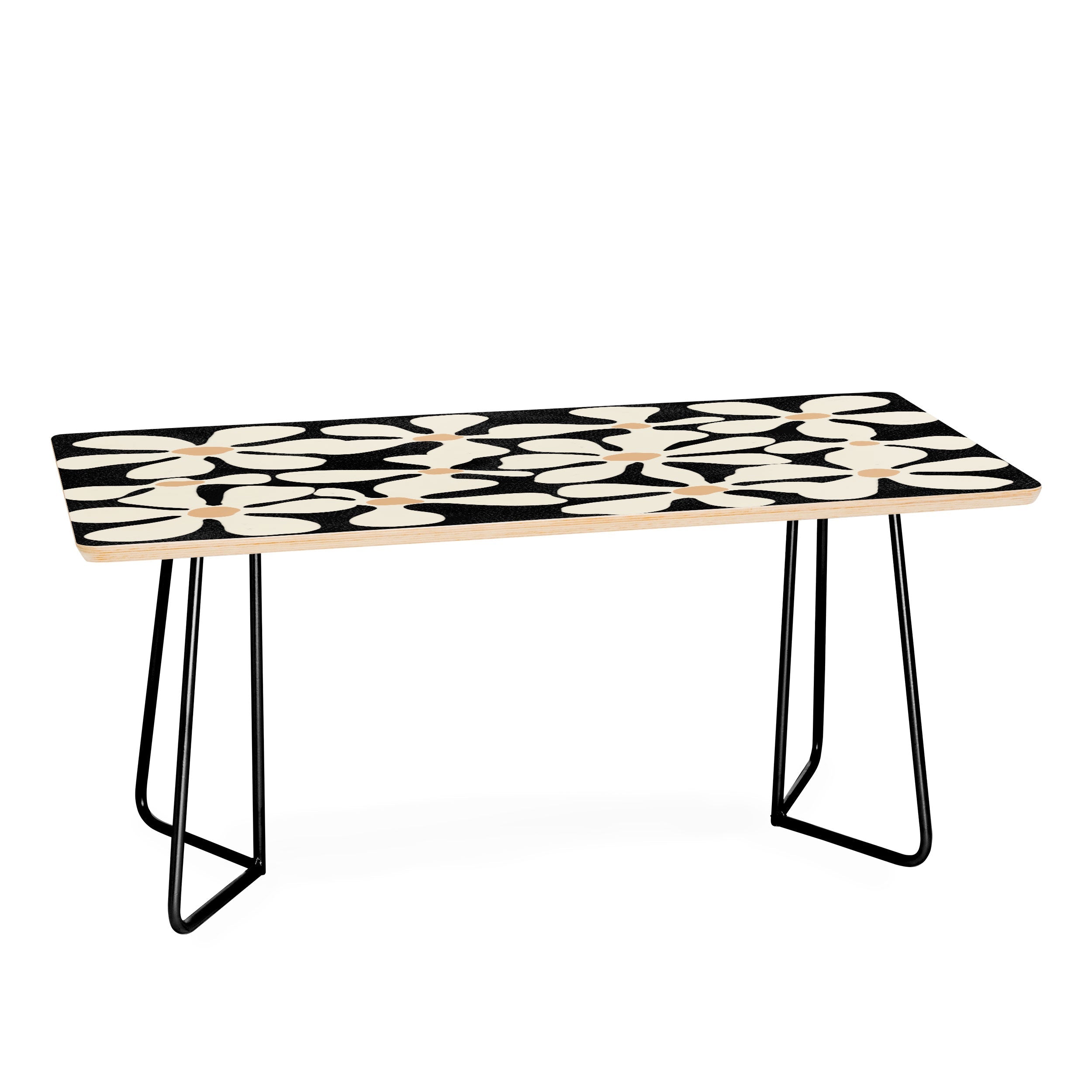 DorisciciArt Midnight Bohemian Floral Coffee Table