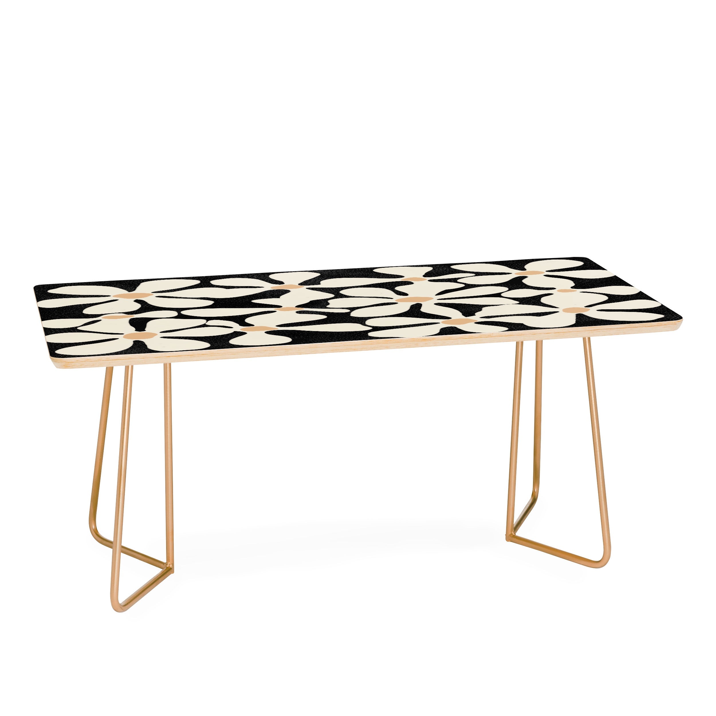 DorisciciArt Midnight Bohemian Floral Coffee Table