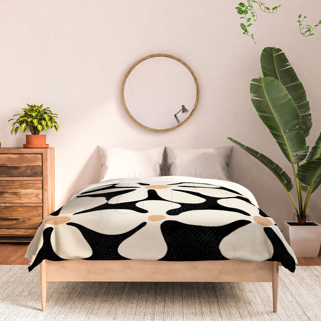 DorisciciArt Midnight Bohemian Floral Comforter