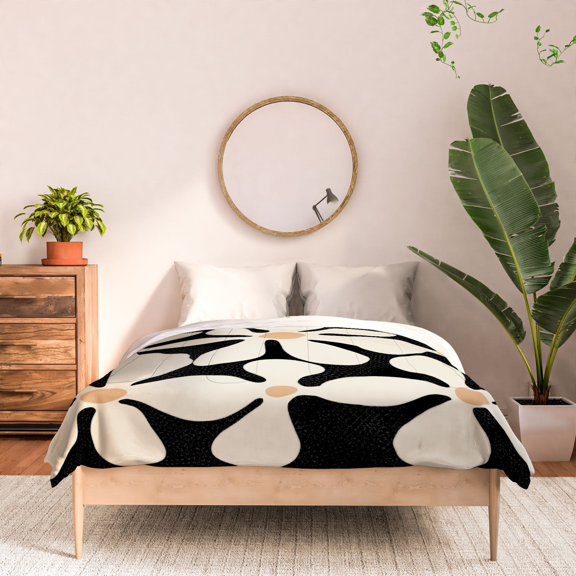 DorisciciArt Midnight Bohemian Floral Comforter