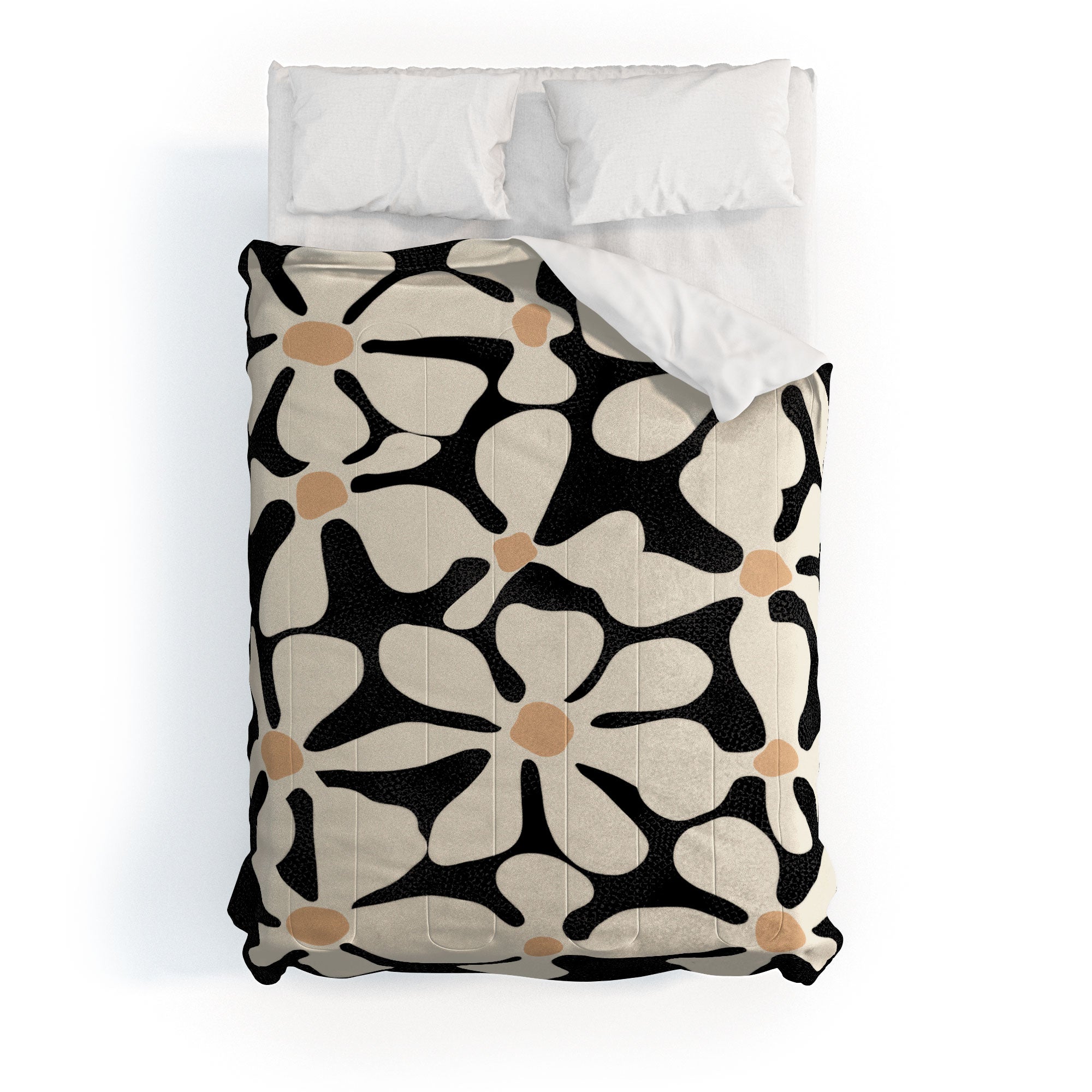 DorisciciArt Midnight Bohemian Floral Comforter