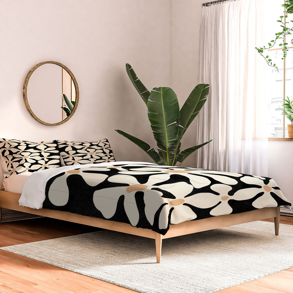DorisciciArt Midnight Bohemian Floral Comforter
