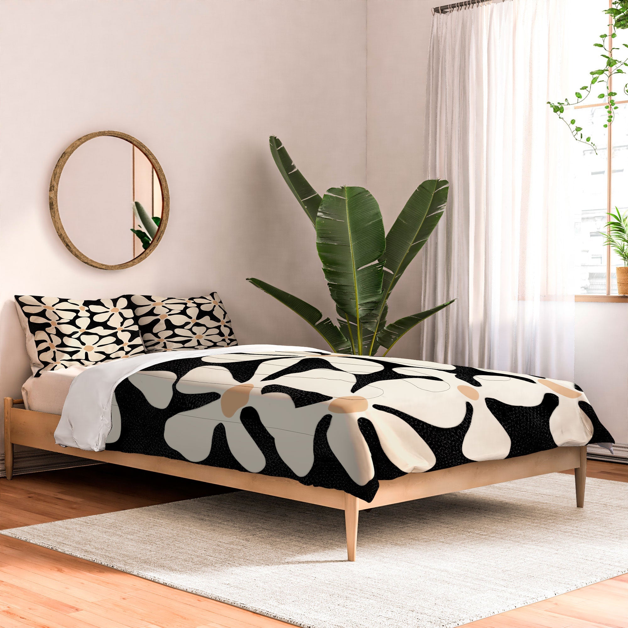 DorisciciArt Midnight Bohemian Floral Comforter