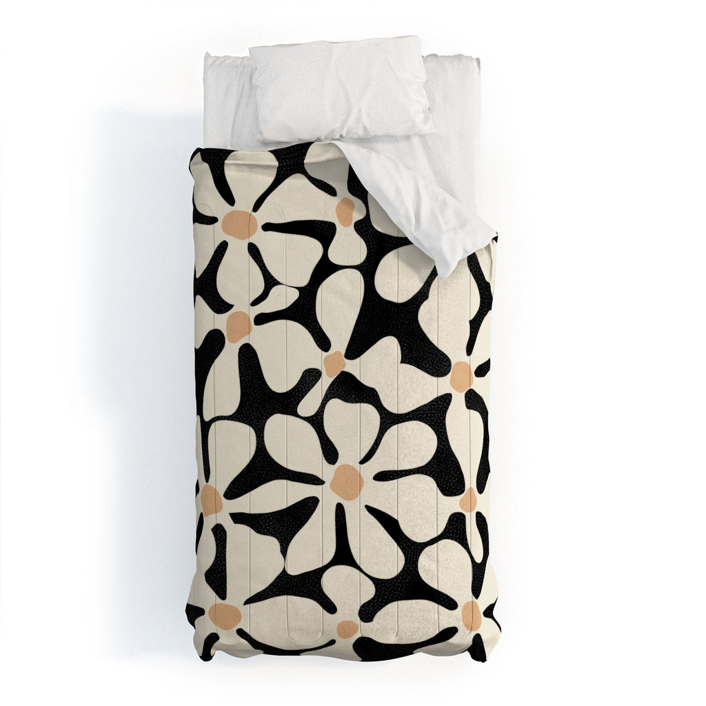 DorisciciArt Midnight Bohemian Floral Comforter