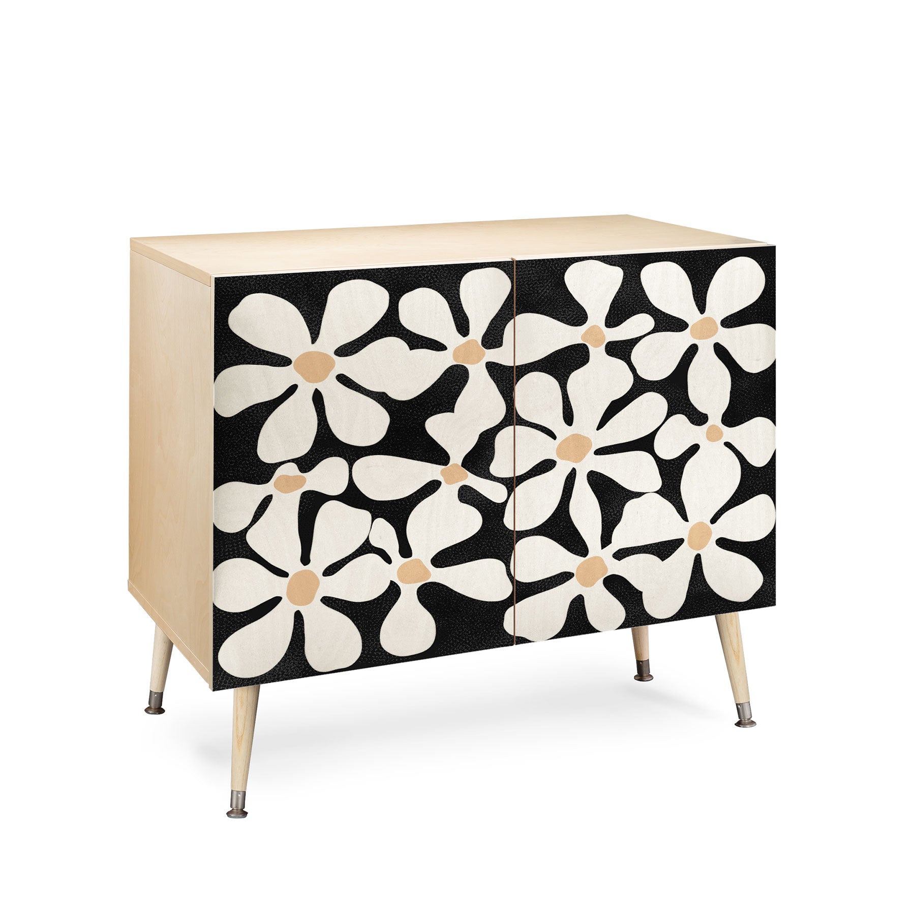 DorisciciArt Midnight Bohemian Floral Credenza