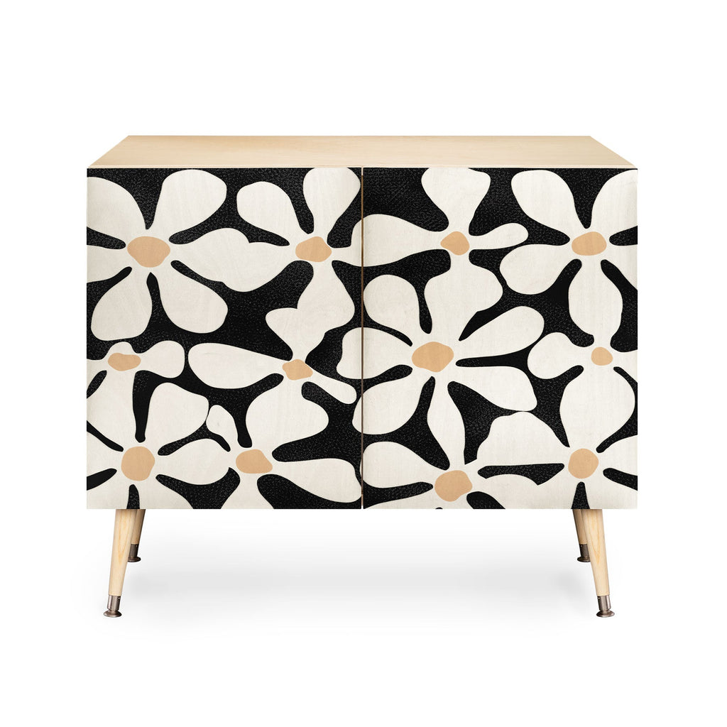 DorisciciArt Midnight Bohemian Floral Credenza