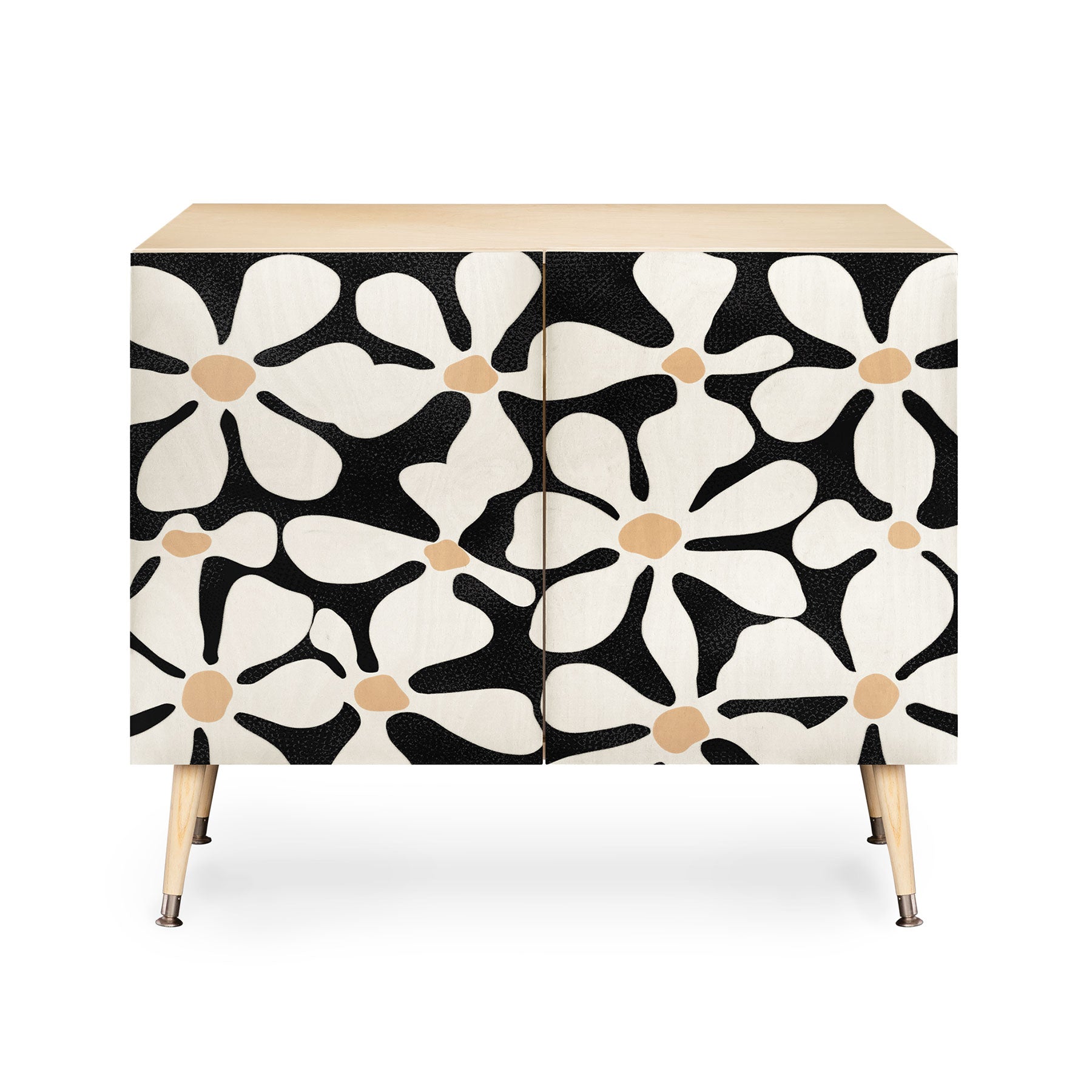 DorisciciArt Midnight Bohemian Floral Credenza
